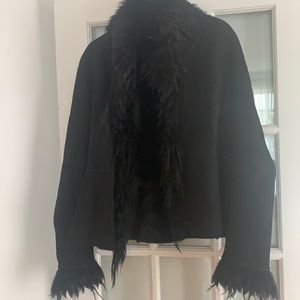 Shearling Black Short Jacket